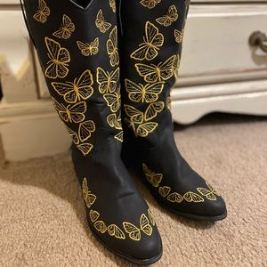 Never worn Butterfly boots